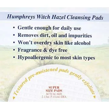 Humphrey's Witch Hazel Cleansing Pads, 60 Pads