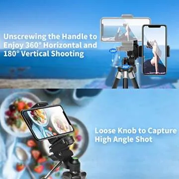 Fotopro Phone Tripod - Portable 40" Tripod with Bluetooth Remote