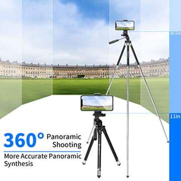 Fotopro Phone Tripod 40 inch Extendable Lightweight Camera Tripod Stand with Phone Mount Holder Wireless Remote Aluminum Sturdy Portable Travel Tripod for Photography Video Recording Vlogging