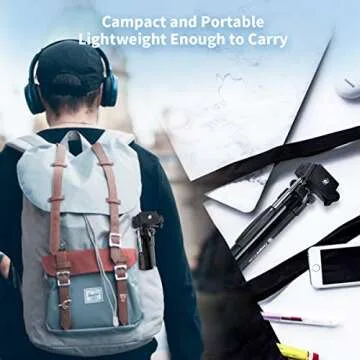 Fotopro Phone Tripod - Portable 40" Tripod with Bluetooth Remote