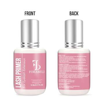 Forabeli Lash Primer for Eyelash Extensions 15ml - Enhances Adhesion, Removes Oils and Proteins for ...
