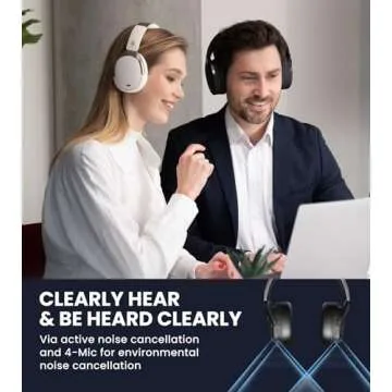 Edifier WH950NB Active Noise Cancelling Headphones, Bluetooth 5.3 Wireless LDAC Hi-Res Audio, 55 Hours Playtime, Google Fast Pairing for Android, Dual Device Connection, App Control, Black