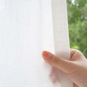 jinchan Linen Blend White Curtains 120 Inch Extra Long for Living Room Farmhouse Rod Pocket Back Tab Light Filtering Window Drapes for Bedroom Patio Door Curtains Off White 2 Panels