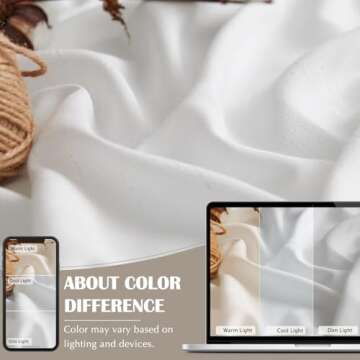 jinchan Linen Blend White Curtains 120 Inch Extra Long for Living Room Farmhouse Rod Pocket Back Tab Light Filtering Window Drapes for Bedroom Patio Door Curtains Off White 2 Panels