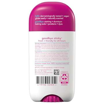 hello Unicorn Aluminum Free Deodorant for Women, Girls, Safe for Kids, Dermatologically tested, Natural Fragrance, 2 Pack