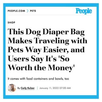 Dog Travel Bag Airline Approved Pet Travel Set for Dog and Cat Tote Organizer with Multi Function Pockets, 2 Food Containers and Collapsible Bowls, Weekend Away Dog Bag for Travel Accessories