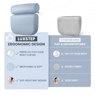 LuxStep Bath Pillow: Extra Soft, Breathable & Non-Slip