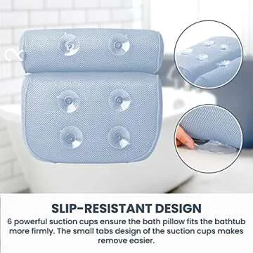 LuxStep Bath Pillow: Extra Soft, Breathable & Non-Slip