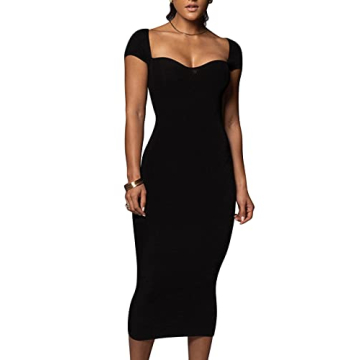 Stylish Off Shoulder Bodycon Midi Dress for Women