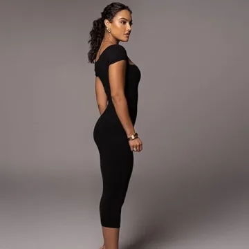 Stylish Off Shoulder Bodycon Midi Dress for Women