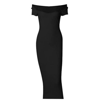 Stylish Off Shoulder Bodycon Midi Dress for Women