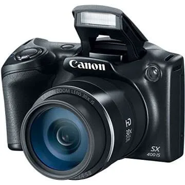 Canon PowerShot SX400 Digital Camera with 30x Optical Zoom Black (Renewed)