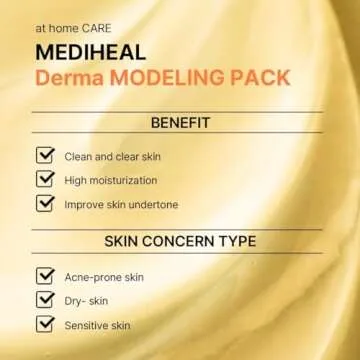 Mediheal Derma Modeling Pack (Vitamin) - Radiance Care For Smooth Skin - Easy DIY Home Spa Kits, Hydrating Icy Jelly Mask For Skin Refreshment