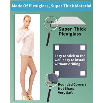 Shatterproof Full Length Wall Mirror for Home Gym