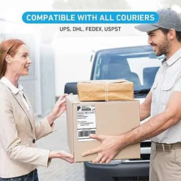 Rongta Fanfold Direct Thermal Label, Shipping Label 4x6, Permanent Adhesive, Clear Printing, Commercial Grade (500pcs 4x6 Label)