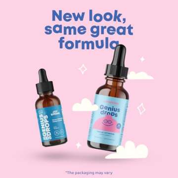 JoySpring Genius Drops for Kids | Clinically Proven Focus Supplement | Liquid Herbal Focus Supplement with Ginkgo Biloba for Kids (1 fl oz) 30 Servings