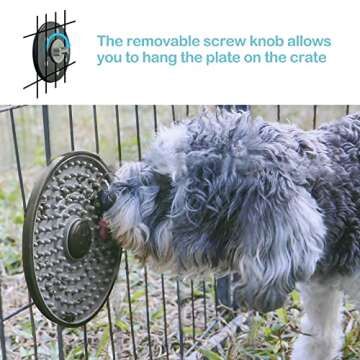 Avont Lick Mat for Dogs Cats, Cat Dog Crate Lick Mat Slow Feeder for Wet Food, Peanut Butter Lick Pa...