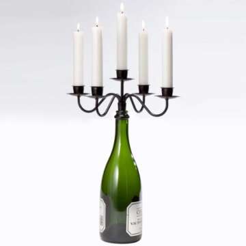 Oenophilia Afterglow Bottle Candelabra, 5 Tapers