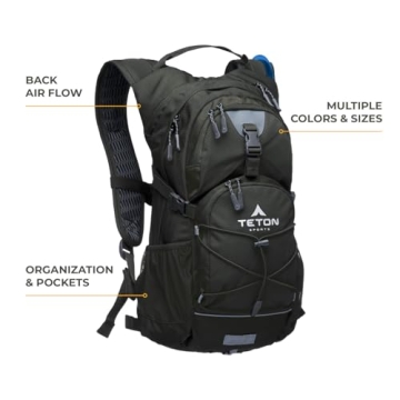 TETON Oasis 22L Hydration Pack with 3L Bladder for Outdoor Adventures