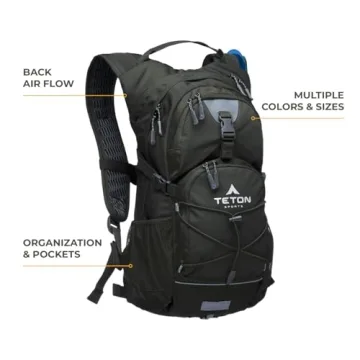 TETON Oasis 22L Hydration Pack with 3L Bladder for Outdoor Adventures