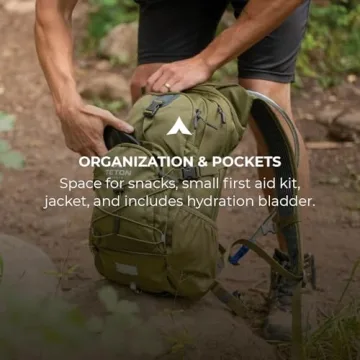 TETON Oasis 22L Hydration Pack with 3L Bladder for Outdoor Adventures