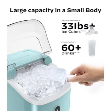 Nugget Ice Maker - Portable & Self Cleaning Green Machine