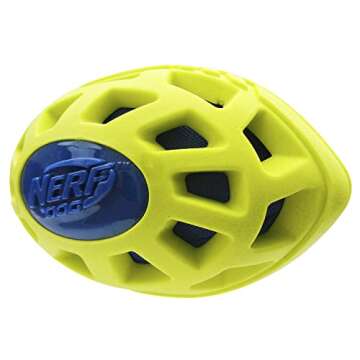 Nerf Dog Crunch Football - 6in Durable Squeaky Toy