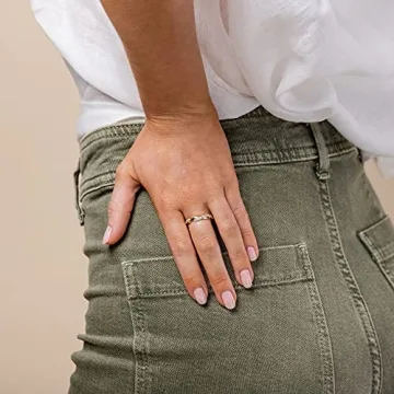 PAVOI 14K Gold Plated Twisted Eternity Band for Women