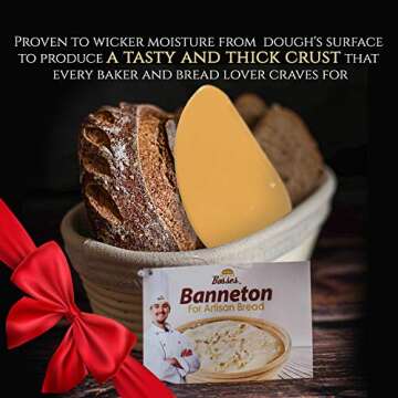 Oval Bread Banneton Proofing Basket - 10 Inch Baskets Sourdough Brotform Set Banaton Towel for Baking for Sourdough Bread Making Starter Jar Kit