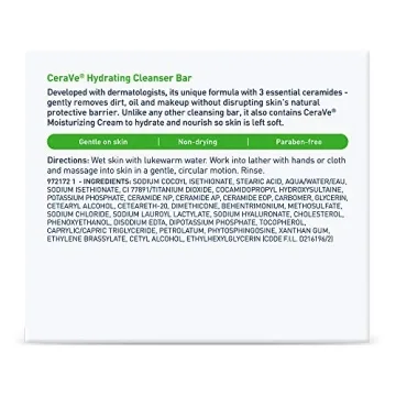 CeraVe Hydrating Cleanser Bar with Ceramides and Cream