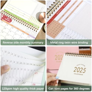 2024-2025 Small Desk Calendar - Monthly View
