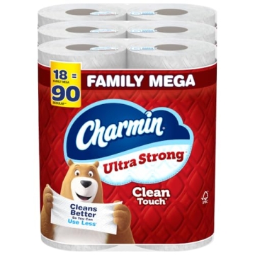 Charmin Ultra Strong Clean Touch: 18 Family Mega Rolls for Ultimate Comfort