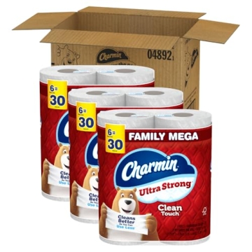 Charmin Ultra Strong Clean Touch: 18 Mega Rolls for Comfort