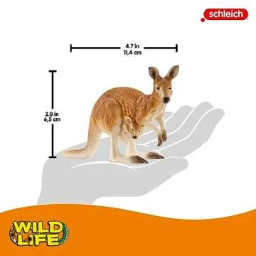 Durable Schleich Kangaroo and Joey Figurine for Kids