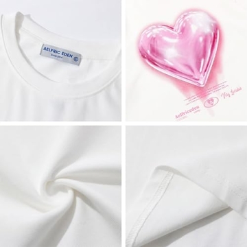 Aelfric Eden Love Balloon Graphic Tee Summer Unisex Cotton