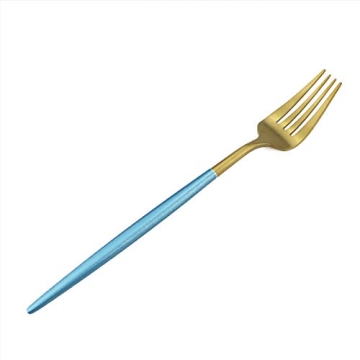 Gugrida Elegant Blue Gold Flatware Set for Stylish Dining