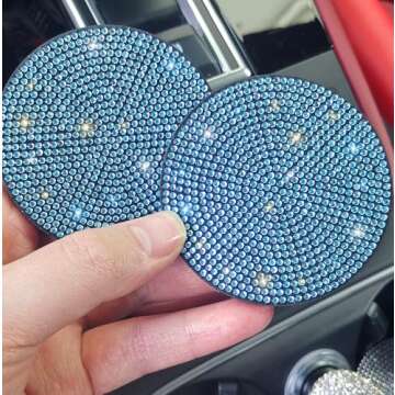 NBTEPEM Bling Car Coasters - Stylish Silicone Accessories