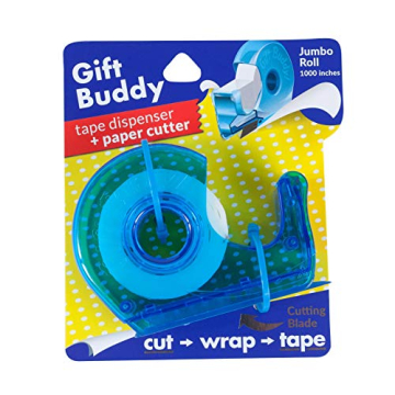 Jacent Gift Buddy Tape Dispenser and Cutter - 1000 inches Large Roll