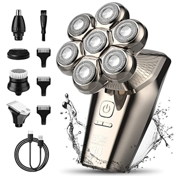Sejoy Electric Razor - Head Shaver for Bald Men 5-in-1 Multi-Function Waterproof Grooming Kit