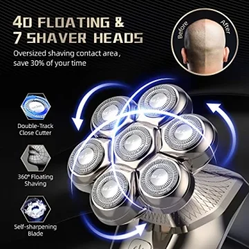 Sejoy Electric Razor for Bald Men - 5-in-1 Grooming Kit