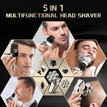 Sejoy Electric Razor for Bald Men - 5-in-1 Grooming Kit