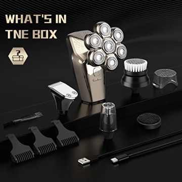 Sejoy Electric Razor for Bald Men - 5-in-1 Grooming Kit