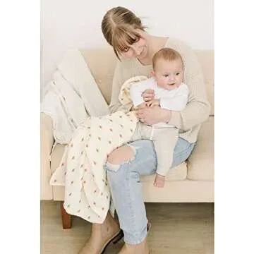 Konssy 3 Pack Muslin Swaddle Blankets for Unisex, Newborn Receiving Blanket, Large 47 x 47 inches, Soft Breathable Muslin Baby Swaddles for Boys & Girls