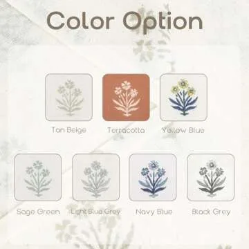 Beige Curtains for Living Room,French Country Sheer Linen Boho Floral Pattern Modern Farmhouse Dining Room Curtains 84 Inch Length 2 Panels Set