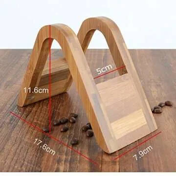 Bamboo Coffee Filter Holder Elegant Compact Design