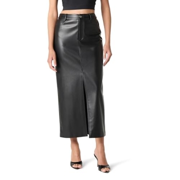 The Drop Women’s Larissa Vegan Leather Maxi Skirt - Chic & Versatile