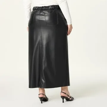Stylish Larissa Vegan Leather Maxi Skirt for Women