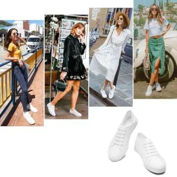 Women's Slip on PU Leather Fashion Sneakers - Casual Style