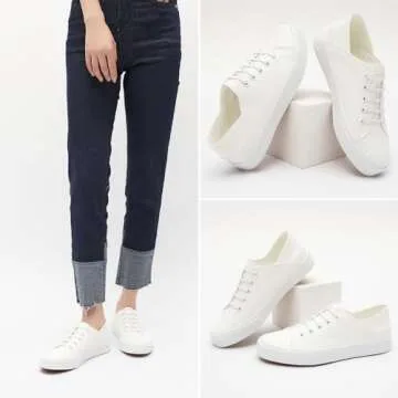 Women's Slip on PU Leather Fashion Sneakers - Casual Style