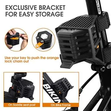 ICOCPRO Folding Bike Lock – High Security, Compact Design